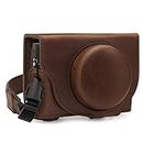 MegaGear Sony Cyber-Shot DSC-RX100 VII MegaGear MG1731 Ever Ready Leather Camera Case Compatible with Sony Cyber-Shot DSC-RX100 VII - Dark Brown Camera Case, Dark Brown (MG1731)