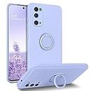 VENINGO Samsung Galaxy S20 Phone Case, Galaxy S20 Case 5G, Slim Silicone 360° Ring Holder Kickstand Support Car Mount Soft Rubber Hybrid Hard Protection Shockproof Bumper Non-Slip Girls Cover, Purple