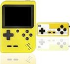 Handheld Game Consoles - Portable Retro Video Game Console with 500 Classical Games Support for Connecting TV Two Players (Yellow)