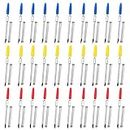 AFUNTA 30 pcs 30/45 /60 Degree Carving Knife Vinyl Cutter Plotter Cutting Blades for CB09 CB09U Graphtec – Blue, Yellow, Red