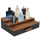 SOOKU Wooden Cologne Organizer for Men Women,3 Tier Elevated Cologne Tray Perfume Stand Organizer for Bedroom,Fragrance Shelf Display Risers,Mens Room Decor,Valentine's Day Gifts Birthday Gifts