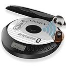 Coby Bluetooth Portable CD Player w/Headphones, FM, AUX, MP3 Anti-Skip Compact Discman | Rechargeable & Lightweight CD Player 6-HR Play for Car, Home
