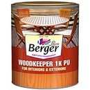 Berger Wood Keeper 1K Polyurethane | For Interiors and Exteriors | Matt and Gloss Finish| 500 ML