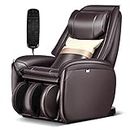 COSTWAY Massage Chair for Home, Electric Massagers Zero Gravity 3D SL Track Full Body Massage Recliner with Back Heater, Automatic Shoulder Detection, Airbag and Pillow, Relax Shiatsu Massager (Brown)