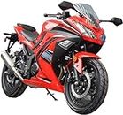 HHH Vitacci GTX 250 EFI Motorcycle Manual 6 Speed 250cc Motorcycle for Adults and Youth - Sporty Red Color