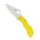Spyderco Ladybug 3 Salt Lightweight Knife with 1.93" Corrosion Resistant H-1 Stainless Steel Blade and Durable Hi-Viz Yellow FRN Handle - PlainEdge - LYLP3