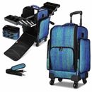 BYOOTIQUE Soft Sided Rolling Makeup Train Case Cosmetic Organizer Trolley Artist