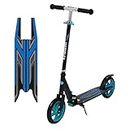 Wembley Kick Scooter for Kids | 2 Wheels Steel Frame Foldable and 3 Adjustable Height | Skating Cycle for Kids 6-12 to 14 Years Boys Girls - Blue BIS Certified - Capacity 50kg