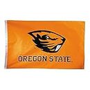 BSI NCAA Oregon State Beavers 2-Sided Nylon Applique Flag with Grommets, 3' x 5', Orange