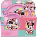 Stor Minnie Mouse 5pcs Kids Lunch Breakfast Dinner Tableware Set Plate, Bowl, Cutlery & Tumbler, BPA Free, Children, Baby