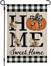 Fall Garden Flag Home Sweet Home Pumpkin 12x18 Inch Double Sided