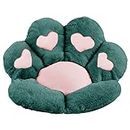 MUDILUN Cat Paw Cushion Lazy Sofa Office Chair Seat Cushion Cute Gaming Comfortable Building and Soft Floor Cushion Pillow Gift for Girl(Green,27.5*23.6in)