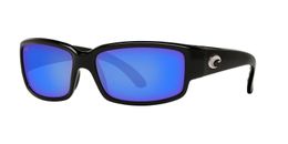 Gafas de sol COSTA DEL MAR Caballito negras brillantes con espejo azul lente polarizada 580P