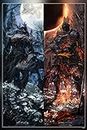RAINFIRE CREATION! Bloodborne Dark Souls Video Game Poster for Home Office and Student Room Wall (12x18 Inches) RCA-444