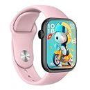 Time Up Kids Smart Watch Cartoon Dial Compatible Android Phones, Bluetooth Call,Music Speaker Touchscreen Fiteness Tracker for Boys & Girls-Solid-Snoop-X (Peach)