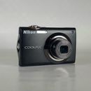 Nikon COOLPIX S4000 12MP Digital Camera Black Touchscreen + Case + SD Card - TOP