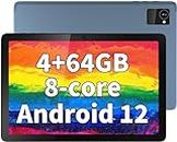 Tibuta Tablette E200, Tablette 10.1 Pouces Android 12.0 avec processeur 8 Core A53 +A73Ghz, 4+64GB (Carte TF/Disque Dur USB jusqu'à 128GB) écran IPS 800 * 1280, Double caméra 5+8MP, 7000mAh Tablet PC