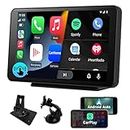 Car Audio navigation 7inch portable car audio Carplay IOS/Android Auto Wifi BT Hands Free Calling Mirror Link FM radio BT music Video GPS online map Wired/Wireless connection Suction cup/regular stand