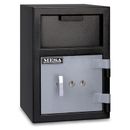 Mesa MFL2014K BLKGR .8 cu ft 1 Compartment Drop Safe w/ Key Lock, Black / Grey