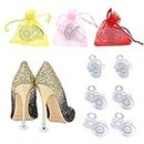 12 Pcs Clear High Heel Protectors,3 Size Soft Heel Covers for Walking on Grass and Uneven Floor， Clear Heel Sink Stoppers for Women Wedding Shoes(S/M/L)
