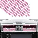 10Pcs Bling Decorative Strip for Car Air Conditioner, Car Air Conditioning Trim, Car Interior Accessories Diamanteed for Most Right Air Outlets (Rosa)