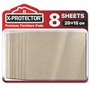 Felt Furniture Pads X-PROTECTOR 8 Pack Premium 8" x 6" - Heavy Duty Felt Sheets 1/5" Thickness! Cut Furniture Felt Pads for Furniture Feet You Need - Perfect Furniture Pads for Hardwood Floors!