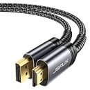 JSAUX DisplayPort to HDMI Cable, 4.5M High Speed Gold-Plated DP(Male) to HDMI 4K@30Hz 1080P@120Hz Lead with Audio and Video Compatible for PC/Laptop, Monitors/Projector/HDTV, Lenovo, Dell, HP -Grey