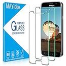 MAYtobe [2 Pack] Screen Protector for Samsung Galaxy S7 Tempered Glass, Case Friendly, 0,33mm Ultra Transparent, 9H Hardness, Bubble Free, Anti Scratch, Easy to Install
