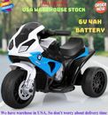 BMW Motorcycle 6V Kids Ride On Licensed Electric 3 Wheels Bicycle w/ Music Blue