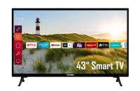 Telefunken Fernseher Smart TV 43 Zoll 108 cm LED Full HD Triple Tuner HDR DVB-C