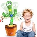 Baby Toys Dancing Talking Cactus Toy for Girls Boys 6-12 Months Toddler Singing Mimicking Recording Educational Plush Toy Repeats What You Say with 120 English Songs Colored Light Up Gifts of Fun Kids