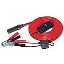 SPARKING 10FT 12V Battery Alligator Clip to SAE 2Pin Quick Disconnect Cable SAE to Battery Clamp-On Cable 15A Fuse (10FT)