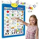 QIZEBABY Electronic Interactive Alphabet Wall Chart for Toddlers,Talking ABC Letters & Numbers & Words & Music &Piano Keyboard Poster,Great Educational Toys for Kids,Preschool Learning Toys for 2 3 4 5 Year Old Boys Girls
