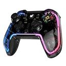 EvoFox One Universal Bluetooth Gamepad For PC, iOS, iPadOS, Android and PS4, Dynamic Rgb Lights, Transparent Design, Programable Buttons, Turbo Mode with The Dojo App, Detachable Mobile Clamp, and More