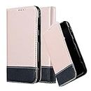 Cadorabo Book Case Compatible with Nokia Lumia 625 in Rose Gold Black - with Magnetic Closure, Stand Function and Card Slot - Wallet Etui Cover Pouch PU Leather Flip