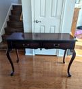2000 Bombay Co Two Drawer Console Table With Queen Anne Legs