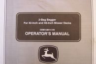 JOHN DEERE OPERATOR'S MANUAL 2 BAG BAGGER FOR 42"&48" MOWER DECKS OMM158914 H9