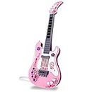 Kids Guitar for Girls Music Toys Guitar for Kids Toddler Electric Guitar with Strap Kids Pink Guitar Musical Instrument Toys for 3 4 5 Year Old Girls Gifts