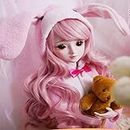 CLUB BOLLYWOOD 1/3 Bjd Dolls Pink Hair Curly Wig for 60Cm Night Lolita Doll Accessory | Collectibles | Collectibles | Collectibles | Collectibles