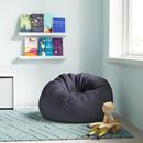 Mack & Milo™ Classic Refillable Bean Bag Chair for & Adults Cotton in Gray/Black | 19 H x 42 W x 42 D in | Wayfair 54A5B5AED2FC4CDFBCE529007AC46F3F