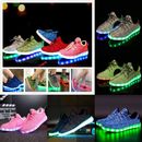 Garcon Fille Enfant LED Lumineux Sneakers Charge Lumière Couleurs Chaussures 7
