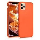 kwmobile Hülle kompatibel mit Apple iPhone 11 Pro Max Hülle - weiches TPU Silikon Case - Cover geeignet für kabelloses Laden - Neon Orange