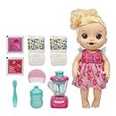 Baby Alive Magical Mixer Baby Doll, Strawberry Shake, Baby Alive Doll with Toy Blender, Baby Doll Set for Kids 3 and Up, Blonde Hair