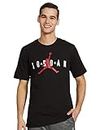 Nike Jrdn Air Wrdmrk T-Shirt, Men's, Black/White/Gym Red, L