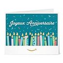 Chèque-cadeau Amazon.fr - Imprimer - Joyeux anniversaire (Bougies) Download