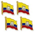 stidsds Ecuador Flag Pin - Ecuador Flags Pins Lapel Ecuadorians Flag Enamel Lapel Pin Men Women Suit & Waving Patriotic Metal Badge Souvenir Hat Backpacks Decoration(4 Pack), Metal, alloy