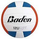 Baden | 12U Light | Soft Microfiber | Youth Official 12U Tournament Indoor Game Volleyball | 12U | Official Size + Weight | Orange/Blue/White | USYVL Approved