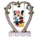 Enesco Disney Traditions by Jim Shore Mickey and Minnie Mouse on Heart Swing Figurine, 9 Inch, Multicolor