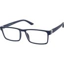 Zenni Men's Reading Prescription Glasses Rectangle Blue Plastic Full Rim Frame