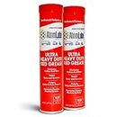 AtomLube Ultra Heavy Duty Red Grease, 2-Pack of 14 Oz. Tubes| Waterproof Lubricant & High Temp Grease| Wheel Bearing Grease for Semi Truck Accessories